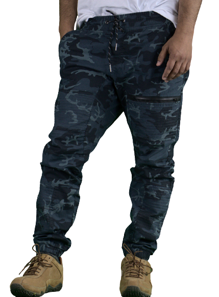 Men s Stretch Navy Camo Joggers Pants ENAAF INC