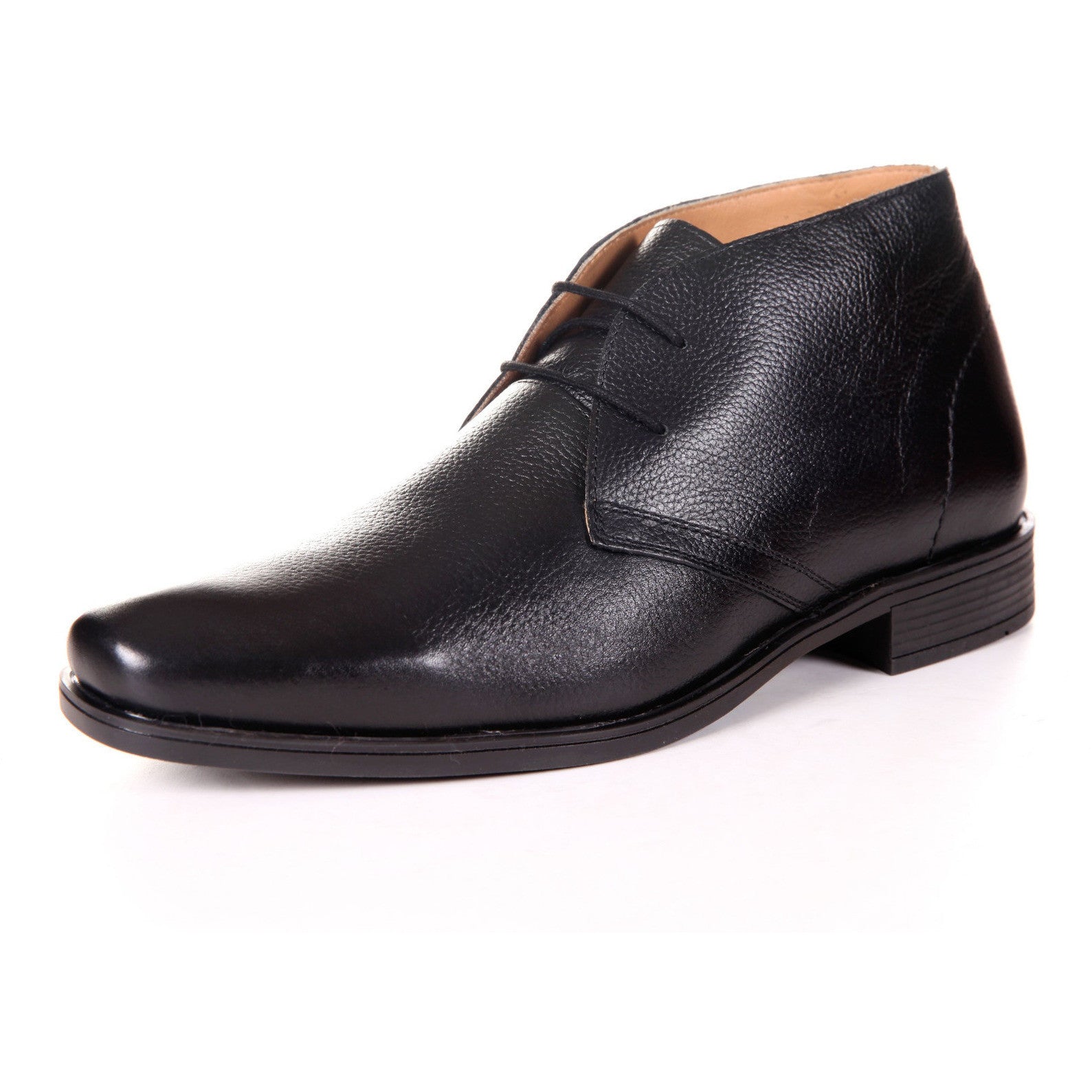 Men s Genuine Leather Casual Black Shoes by ENAAF CLGS08BLK