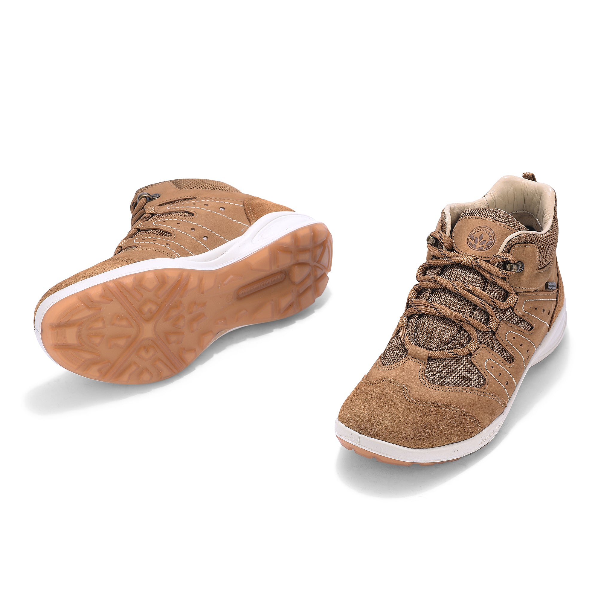 Original Woodland Women's Leather Soft Sneakers (#2639117_Camel)