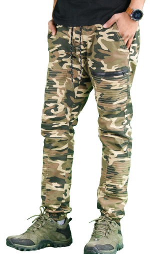 Men s Stretch Green Camo Joggers Pants ENAAF INC