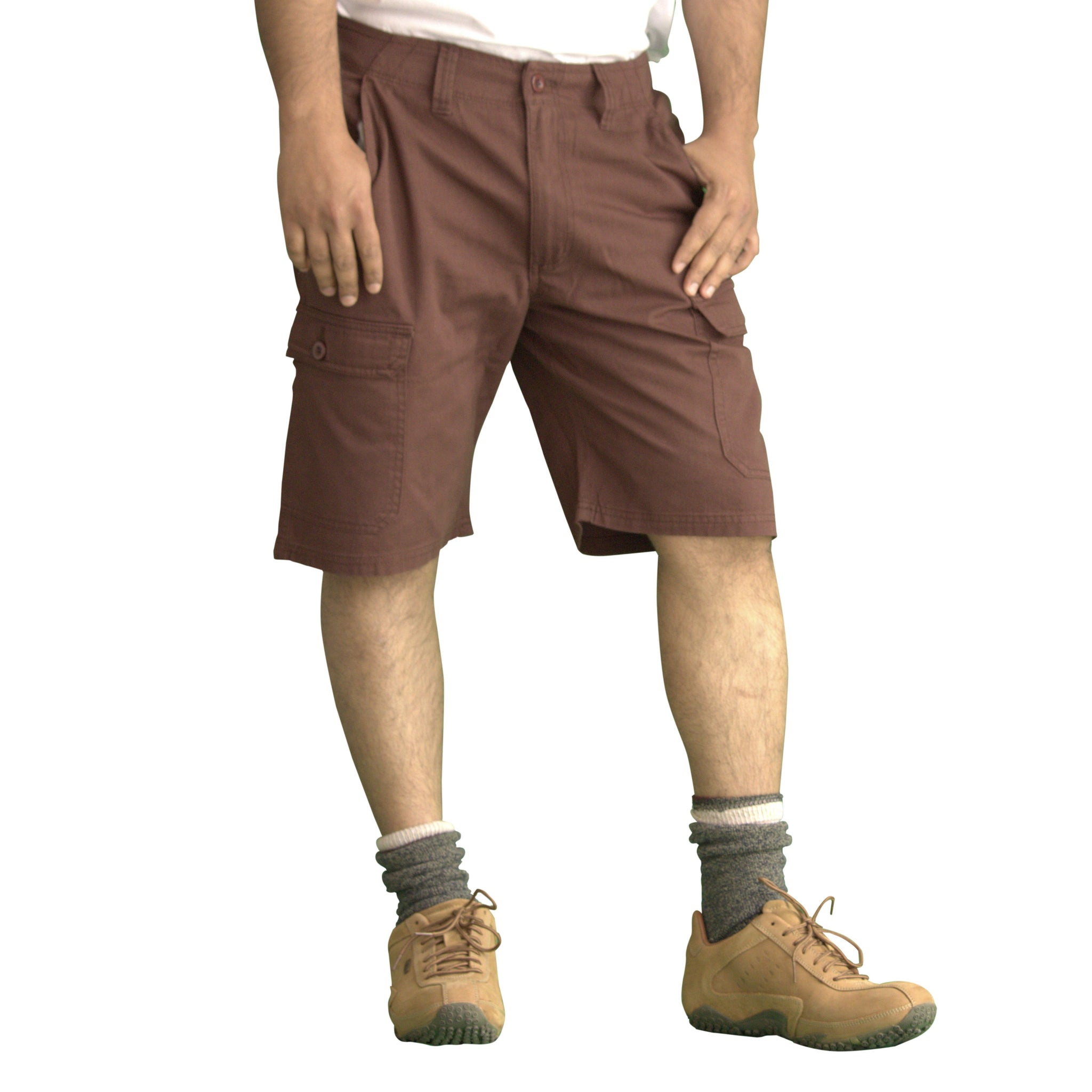 Men's Classic Cargo Short Pants (Brown)
