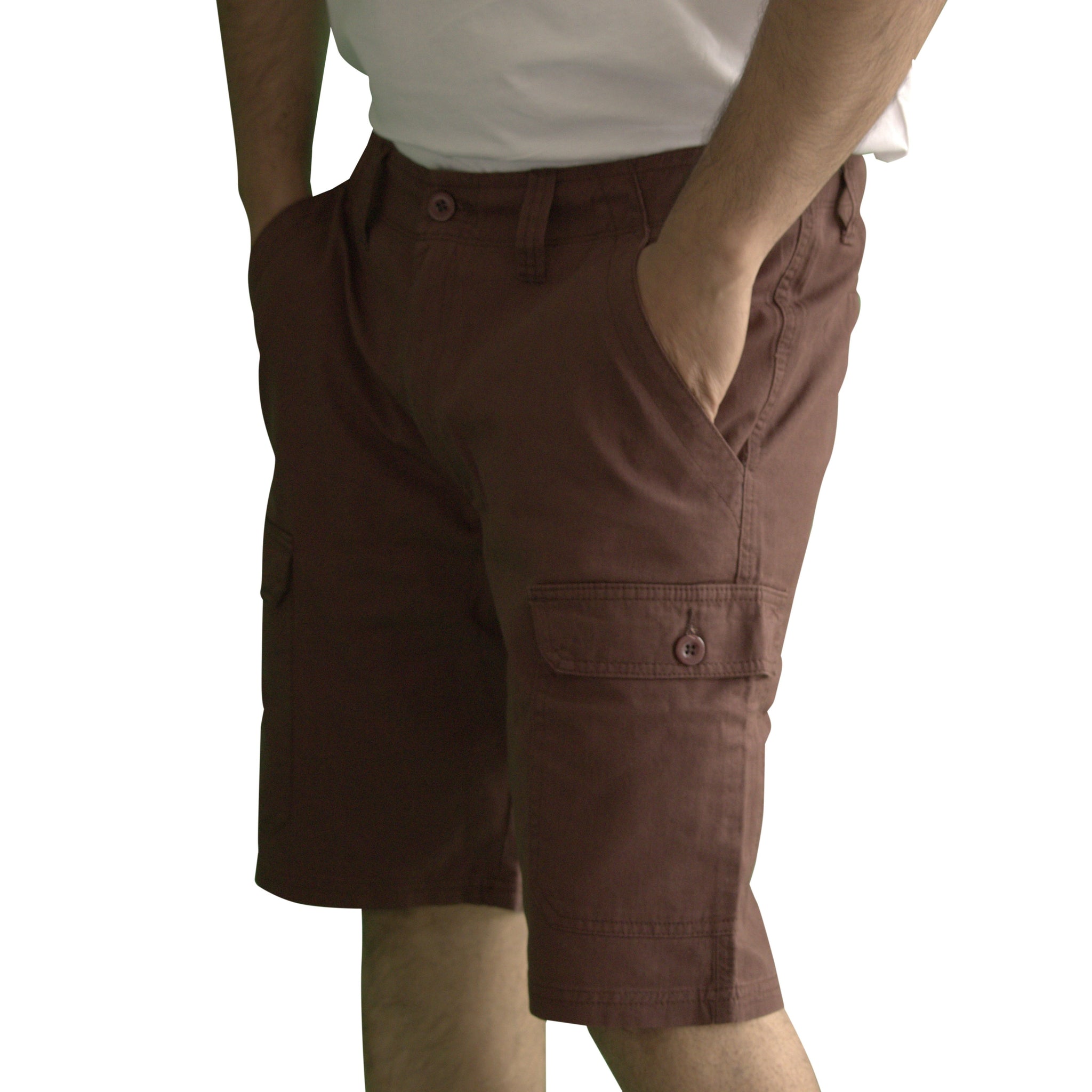 Men's Classic Cargo Short Pants (Brown)