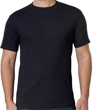 Regular Short Sleeve Heavy Cotton T-Shirt (Jet Black)