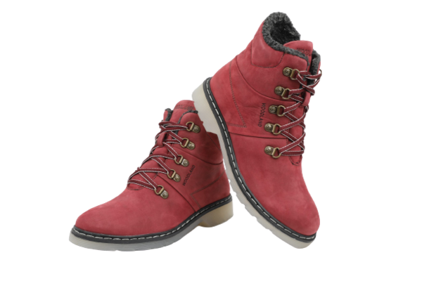Original Woodland Women s Leather Boots 3133118 Port Red