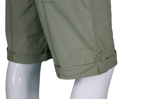 Womens Olive Green Stretched Bermuda Relaxed- fit Short Pants.